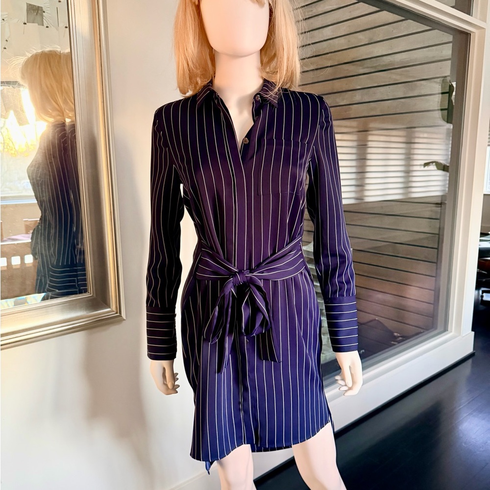 Armani Exchange Striped Shirt Dress